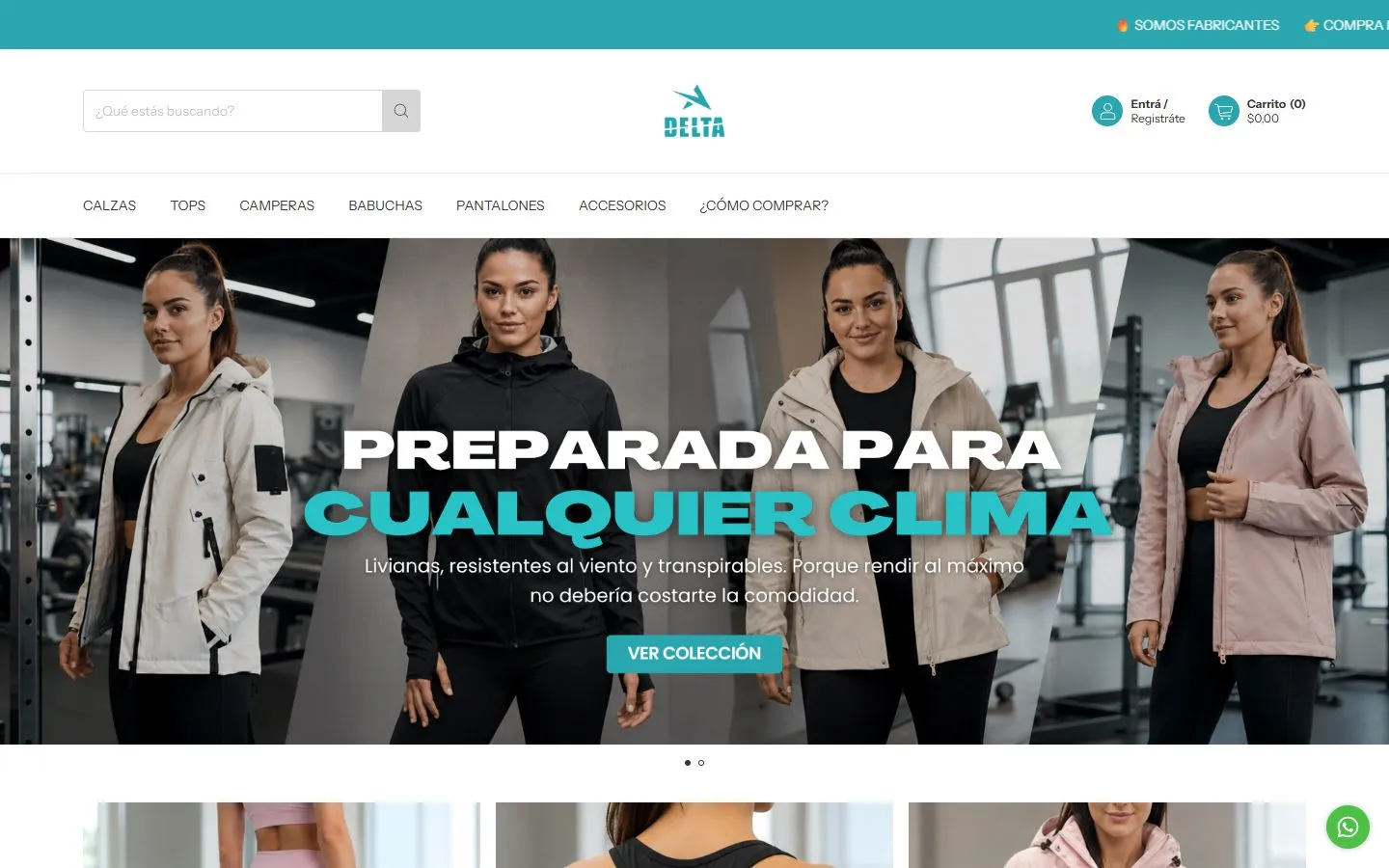 Tienda Delta Sport, indumentaria deportiva