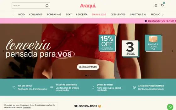 Tienda online de Araqui, creada por Olyris