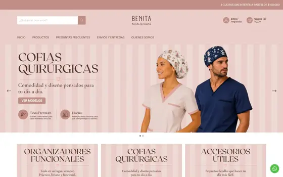 Tienda online de Benita, creada por Olyris