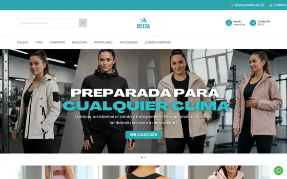 Tienda online de Delta Sport, creada por Olyris
