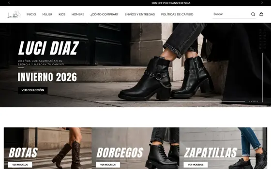 Tienda online de Luci Díaz, creada por Olyris