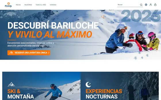 Tienda online de Pickup Travel, creada por Olyris